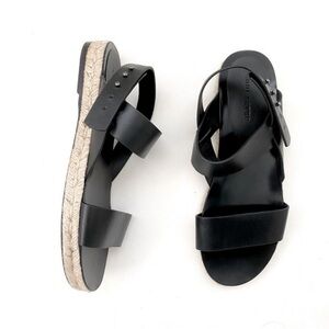 Jenni Kayne Sunday Leather Espadrille Sandal black size 39